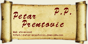 Petar Prentović vizit kartica